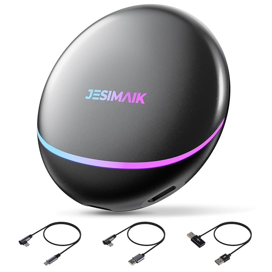 【R1407】　JESIMAIK　CarPlay Ai Box 動画再生　黒 Amazon.co.jp: JESIMAIK CarPlay Ai Box 動画再生対応 車内で